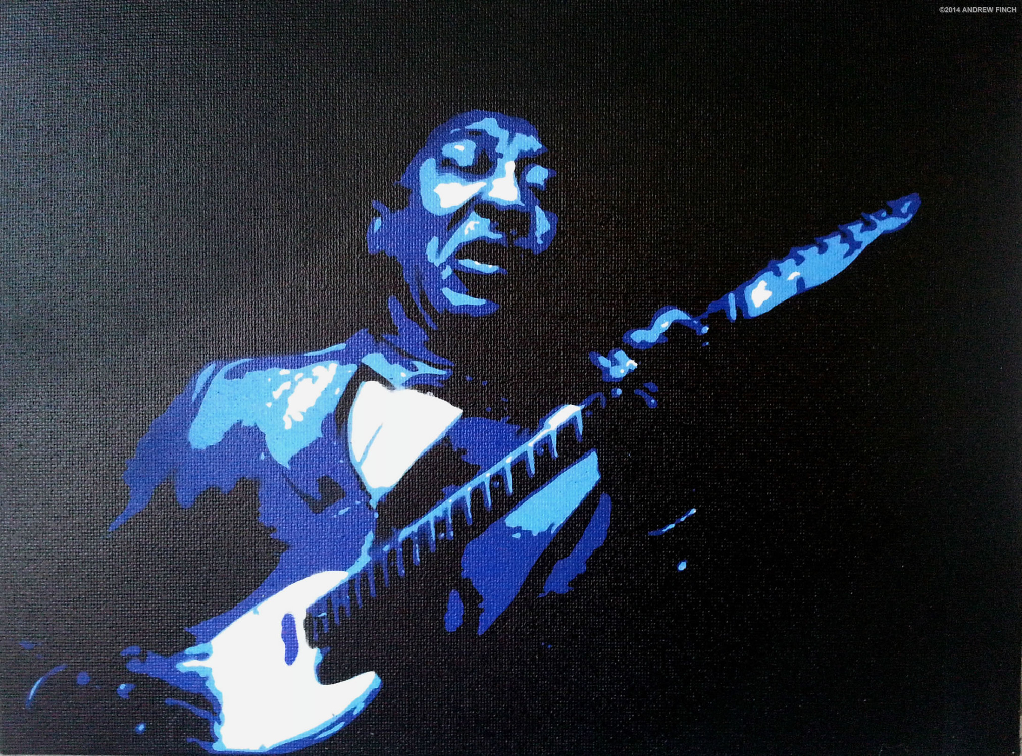Muddy Waters - Spray painted by Andrew Finch